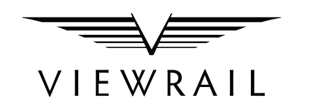 Viewrail logo with stylized letter V and horizontal lines above the word Viewrail.