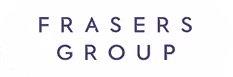 Text logo of Frasers Group written in uppercase letters with space between each letter.