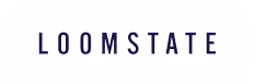 Loomstate brand logo with uppercase letters in black on white background.