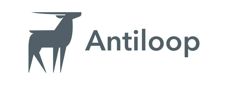 Antiloop brand logo featuring stylized antelope silhouette and the word 'Antiloop'.