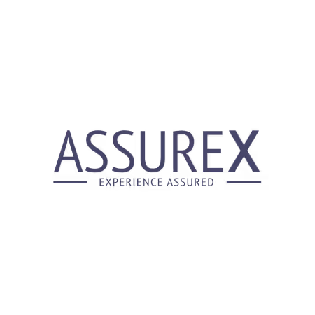 Assurex experience assured logo text in dark blue.