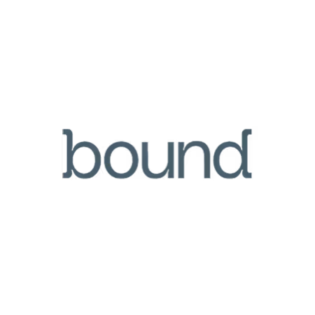 The word 'bound.' displayed in lowercase letters with a period at the end on a transparent background.