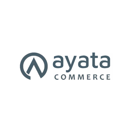 Ayata Commerce logo with stylized A icon and company name in lowercase letters.