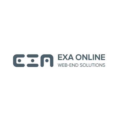 EXA ONLINE logo with the tagline WEB-END SOLUTIONS.