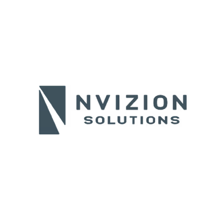 NVIZION SOLUTIONS logo with stylized N and text.