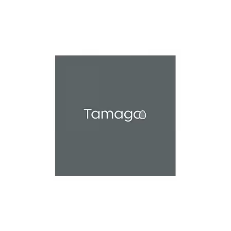 Tamago logo with an infinity symbol integrated at the end of the word.
