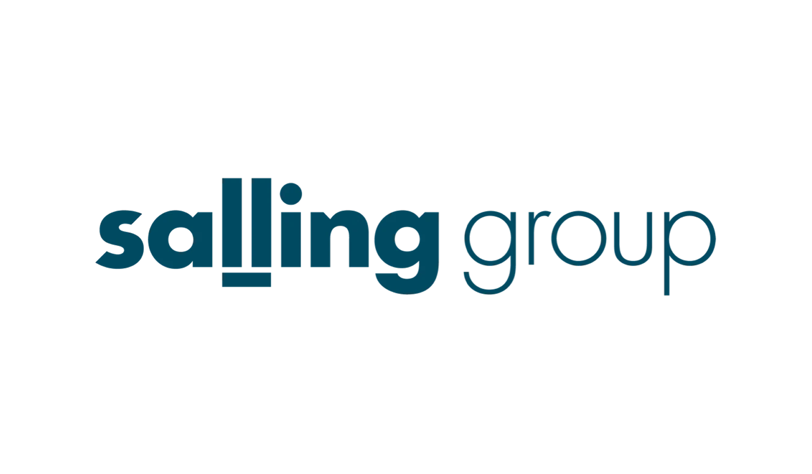 Salling Group logo in dark teal text on transparent background.