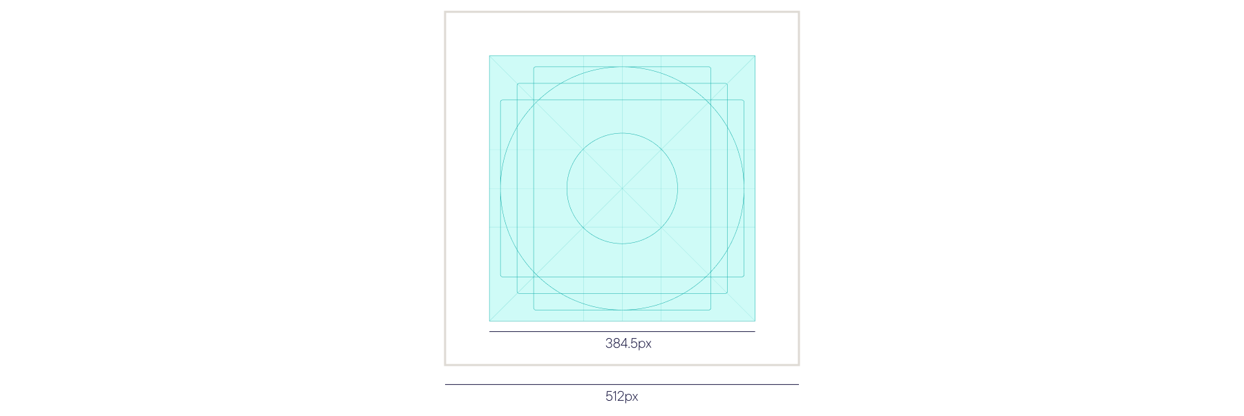 Icon canvas and safe area