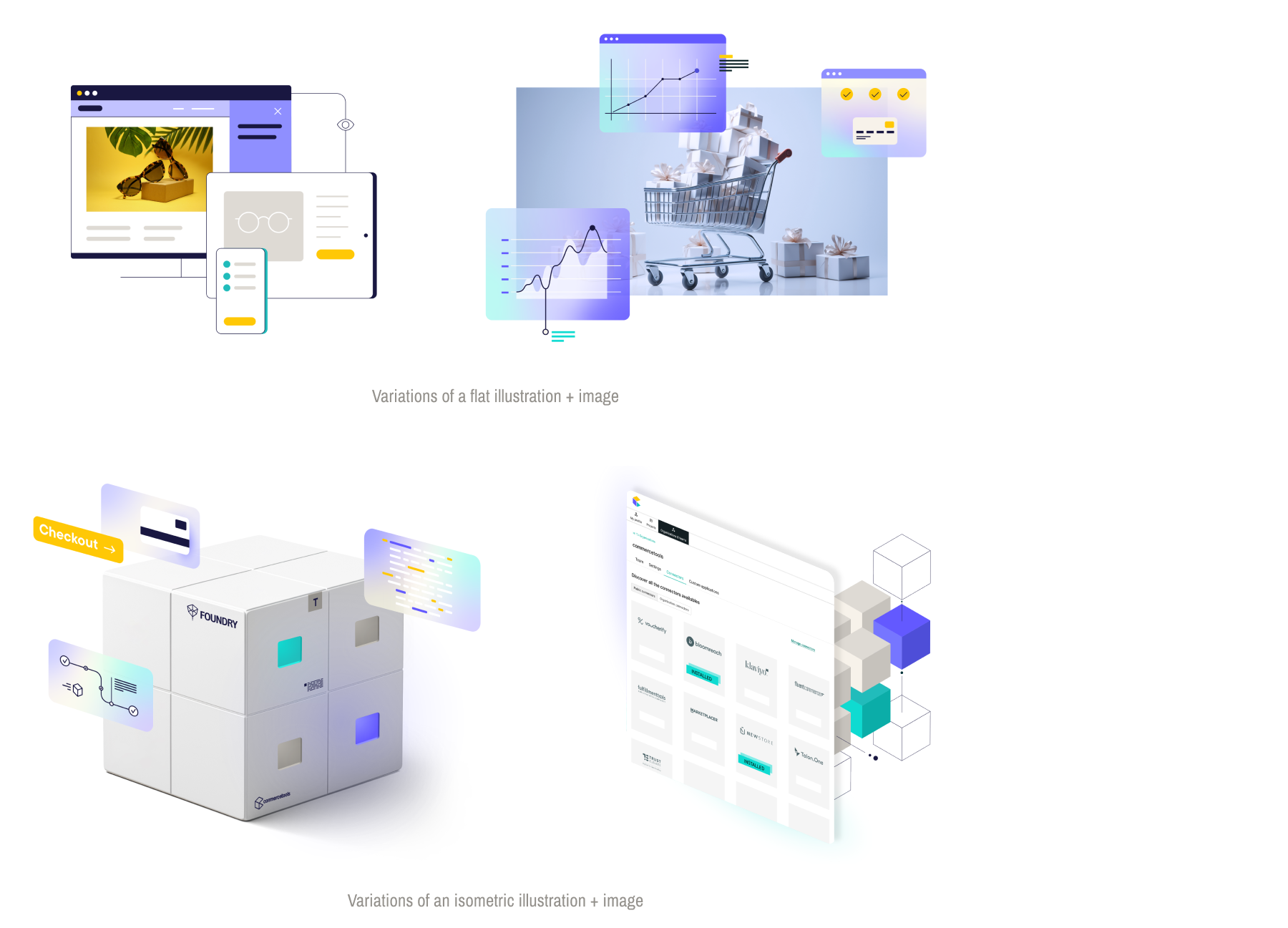 Illustration and image combinations