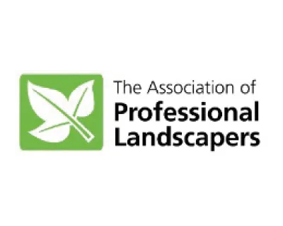 Logo of The Association of Professional Landscapers with a green square and white leaf graphic.