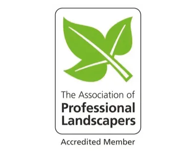 The Association of Professional Landscapers Accredited Member logo with two green leaves.