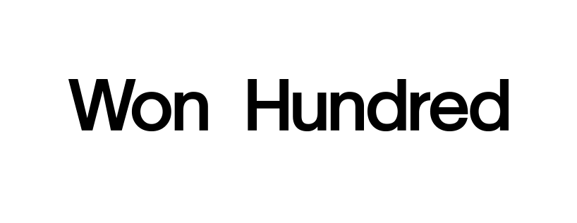 Black Won Hundred logo on white background
