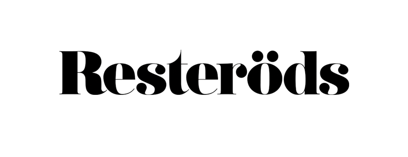 Black text on white background reading: Resteröds.