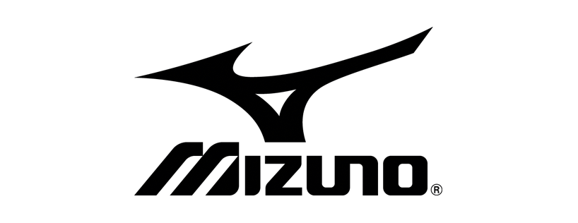 Mizuno brand logo with stylized curved lines forming the letter M.
