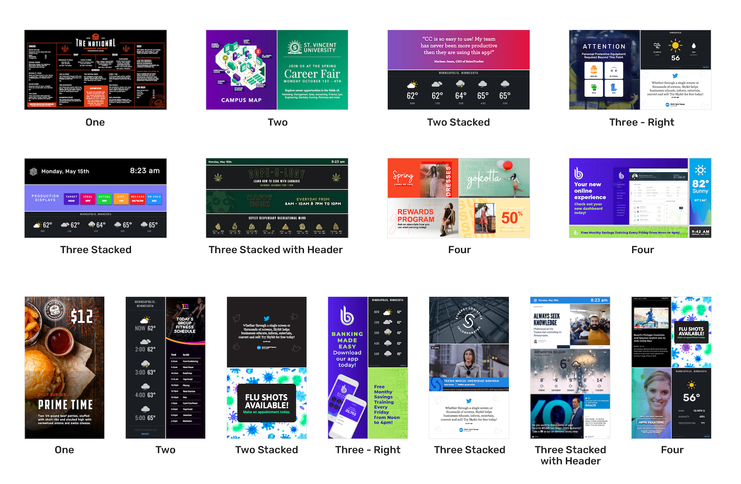 Skykit Beam Digital Signage Best Practices using Skykit Beam Program Layouts