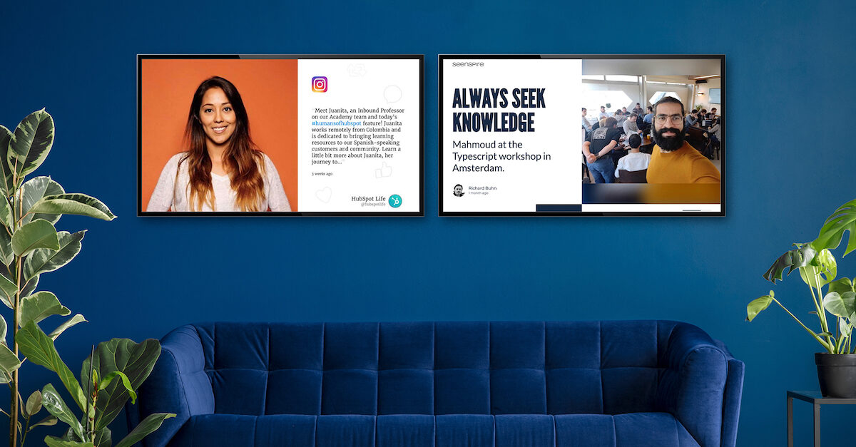 Social Media Feeds Impact - Shown in office setting