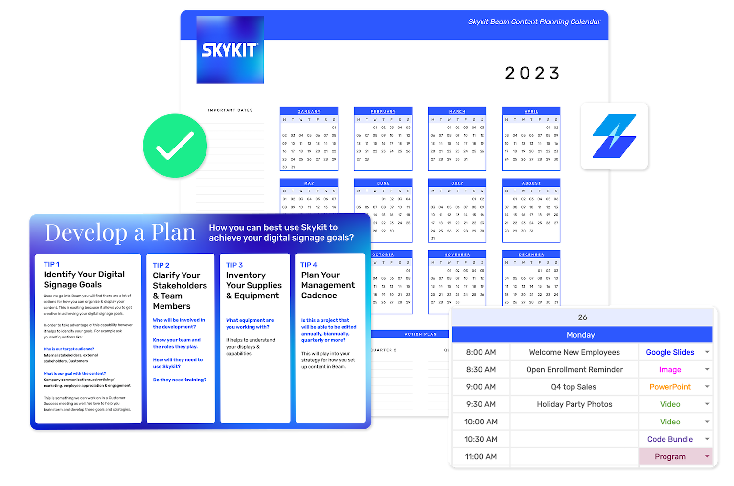 Skykit Beam Digital Signage Content Strategy Planning for 2023