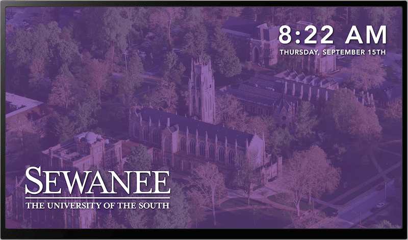 Skykit Beam Digital Signage Content Management Solution Case Study - Sewanee University