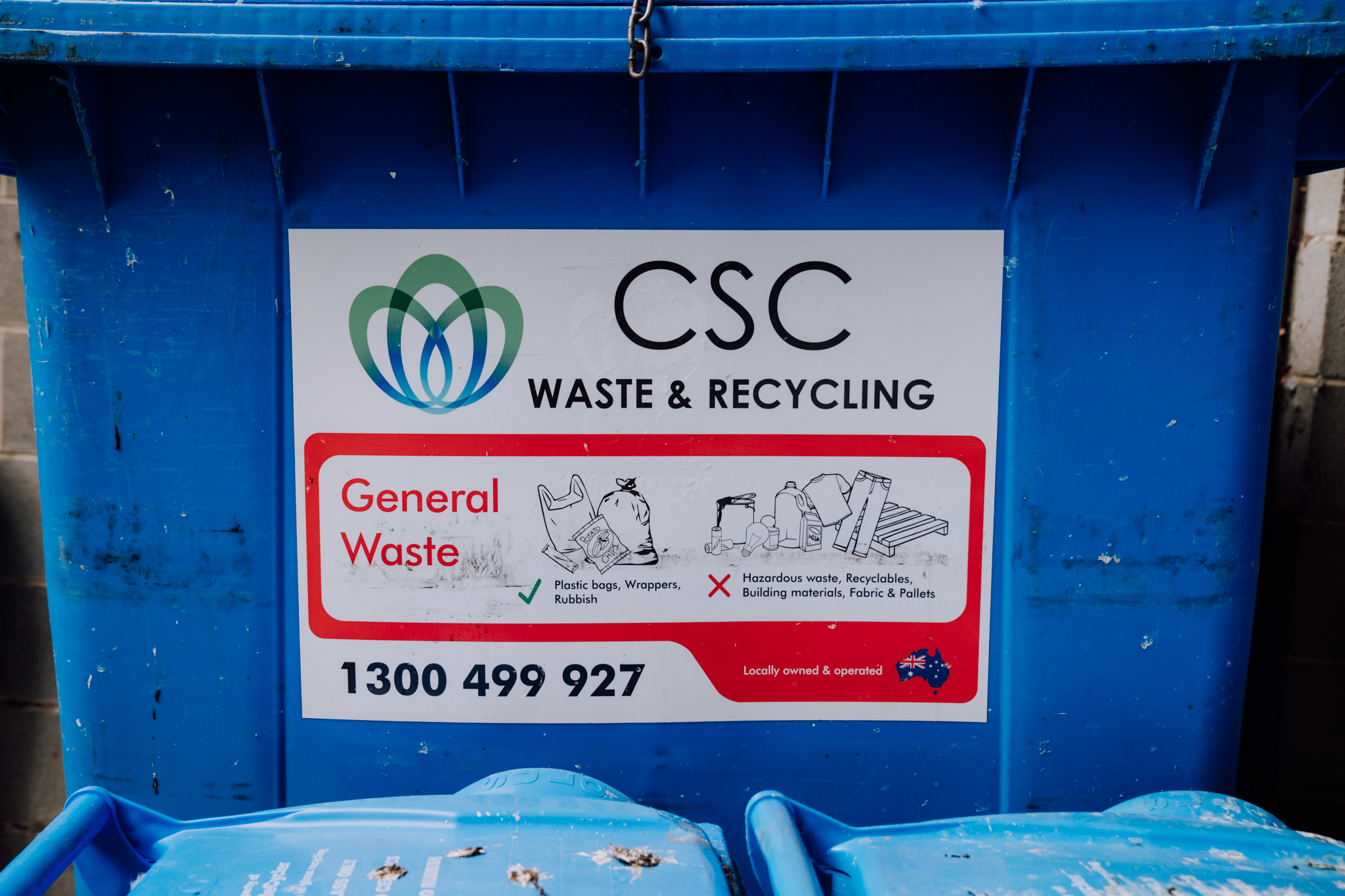 CSC bin signage