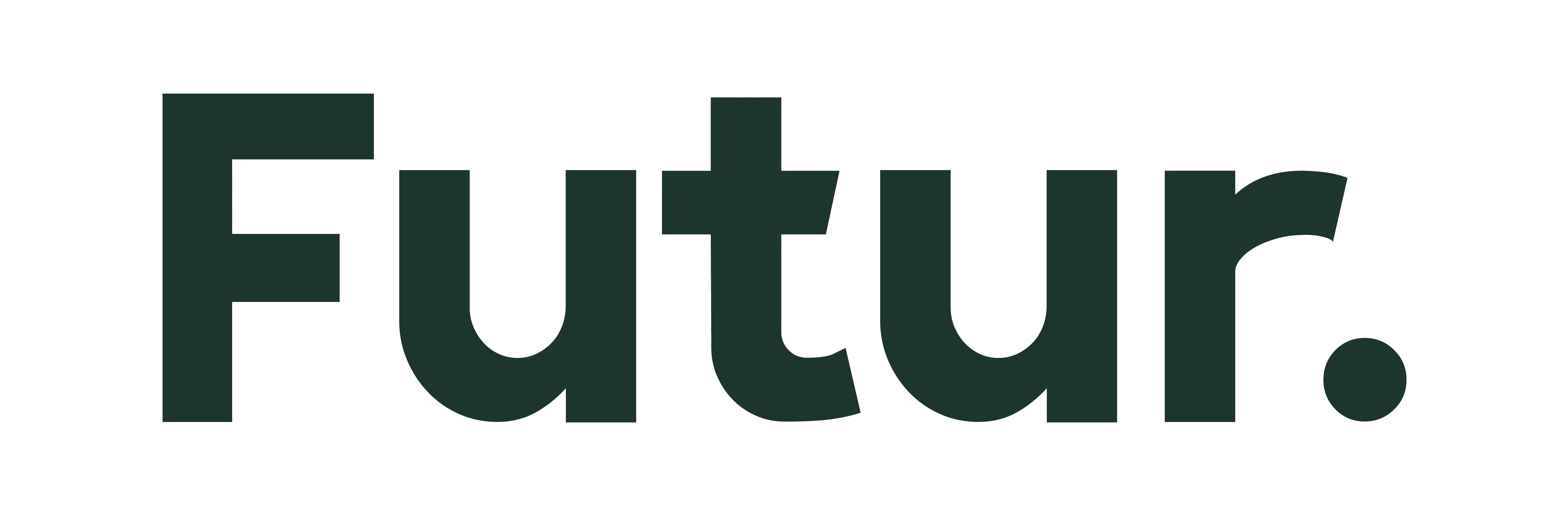 Futur wordmark logo in bold, dark green sans-serif font with a period at the end.