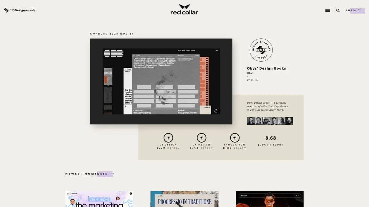 9 Brilliant Amazing Design Websites to Inspire You in 2025 - CSS Design Awards