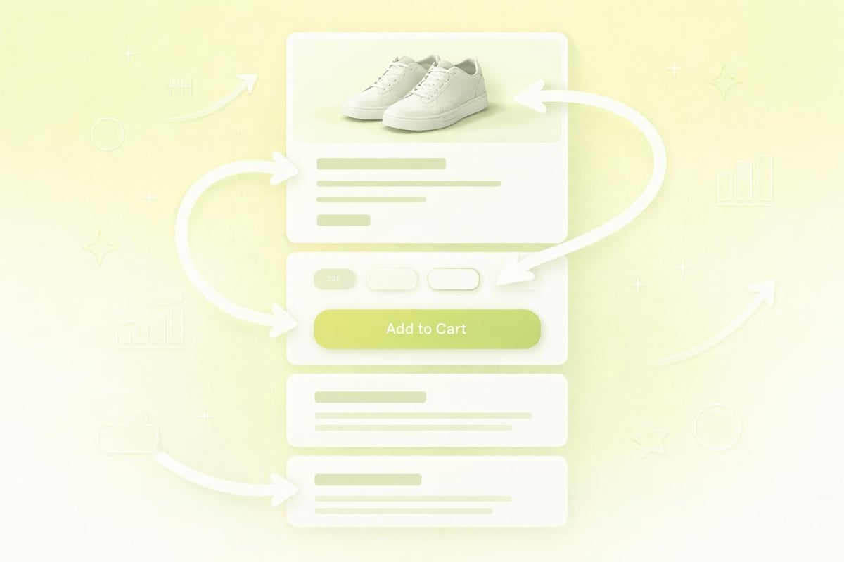 Product page layout hierarchy