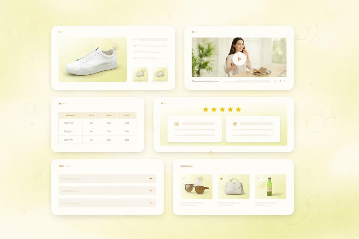 Product page content types