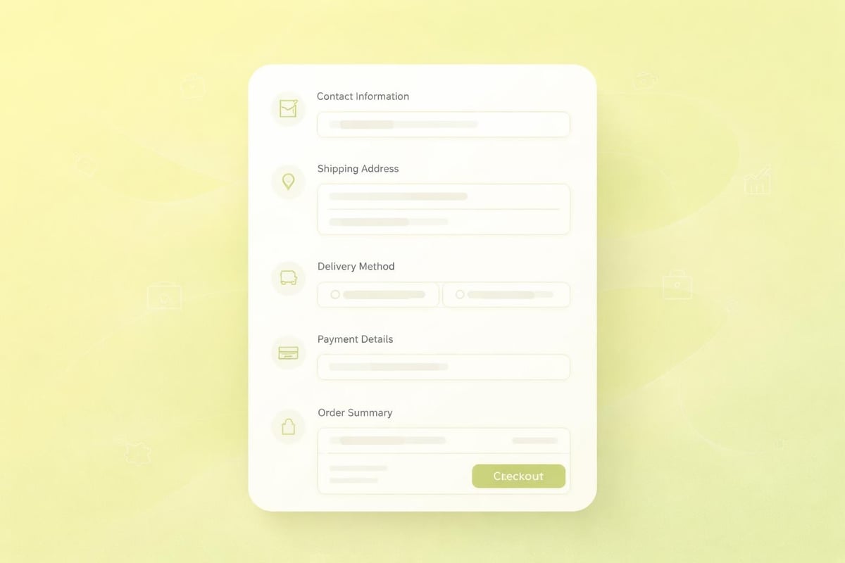 One page checkout structure