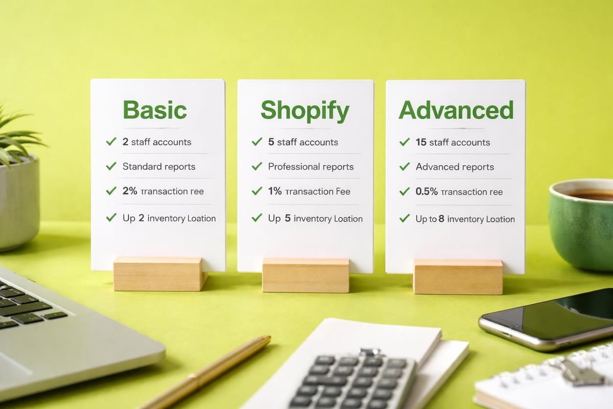 Shopify pricing tiers comparison