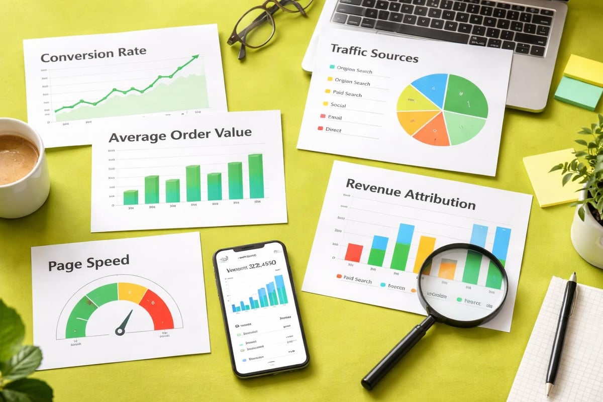 Website performance metrics dashboard