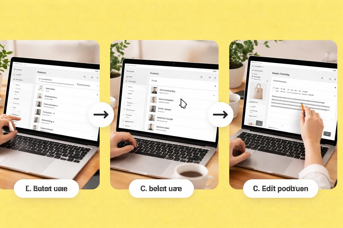 Shopify product editing workflow