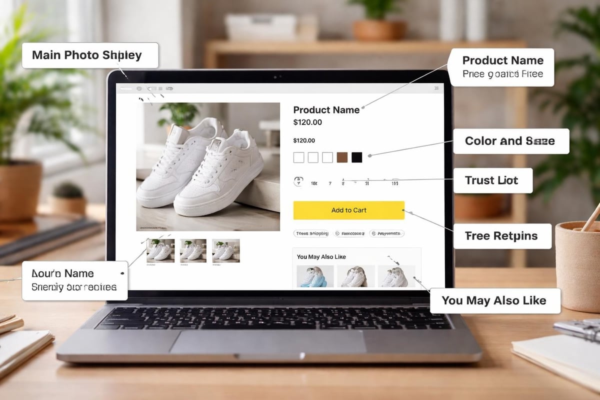 Product page layout structure