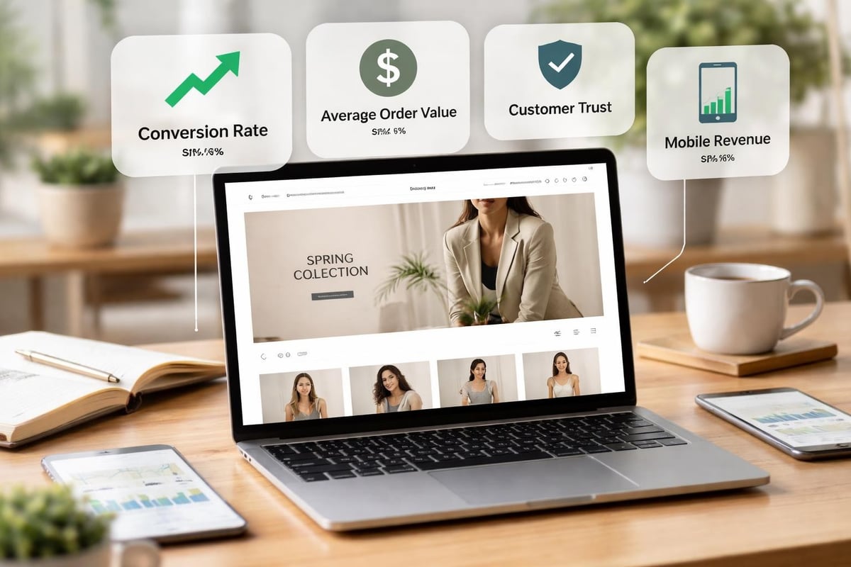 Shopify website design impact on conversion metrics