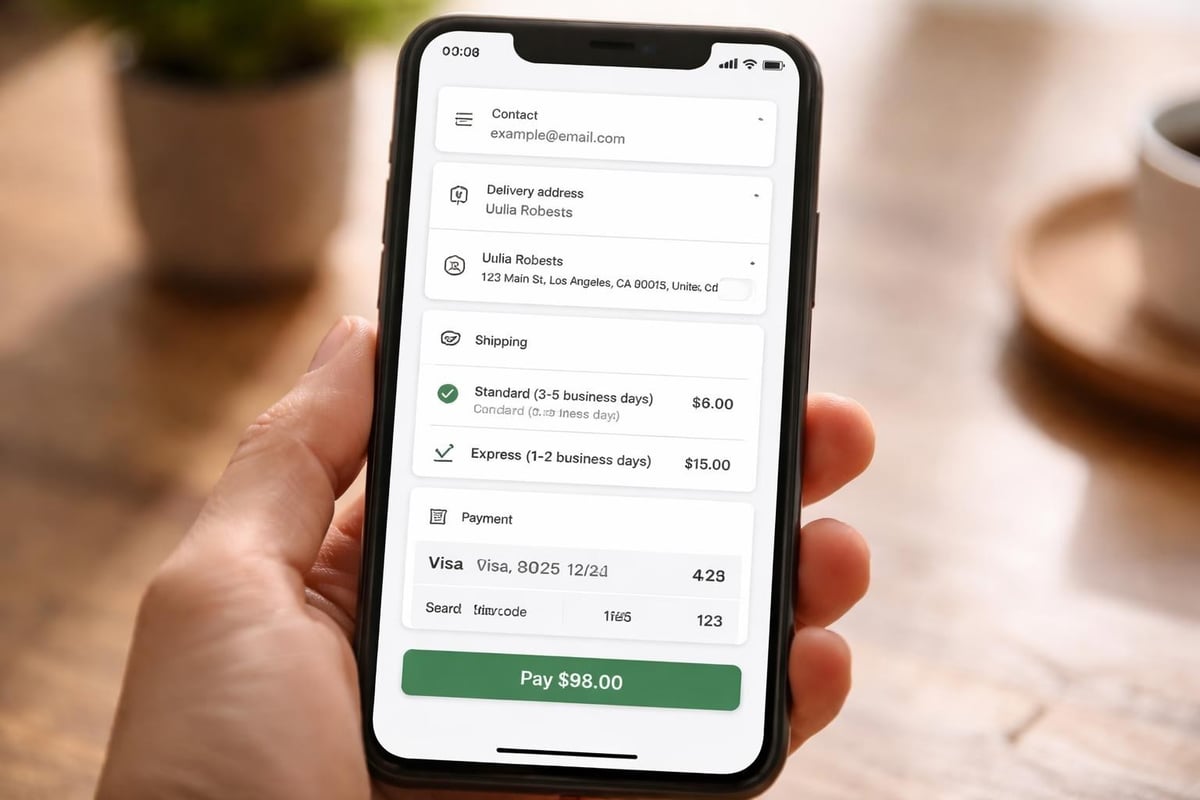 Shopify one-page checkout flow