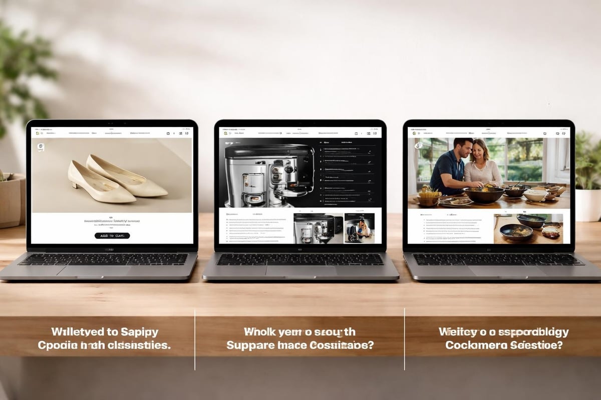 Different product page layouts