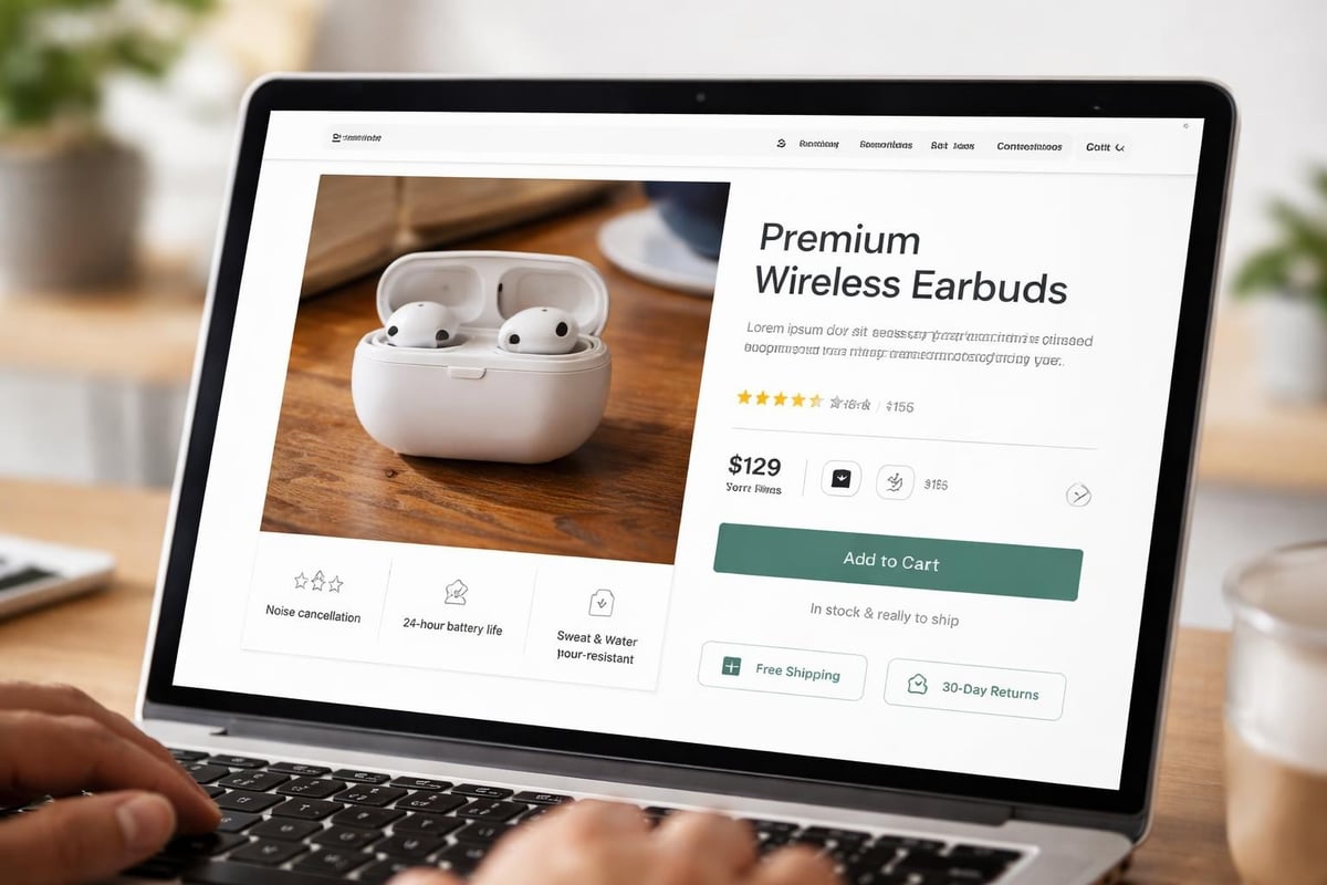 Product page conversion elements