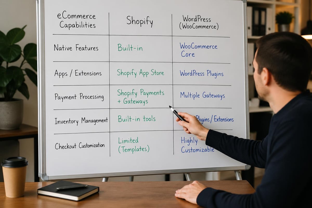 ECommerce feature comparison