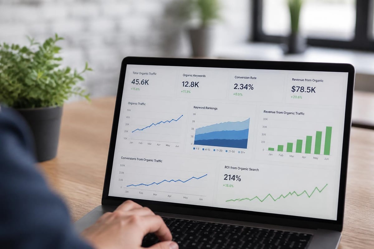 SEO performance metrics dashboard