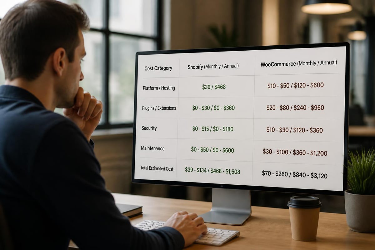 Cost comparison breakdown