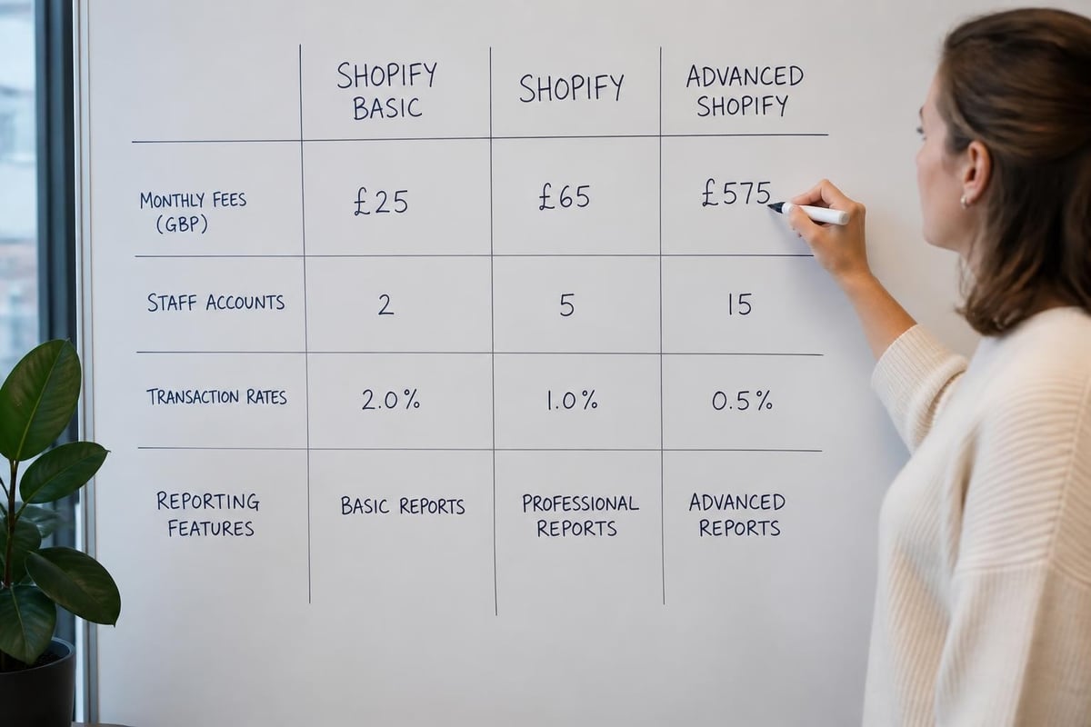 Shopify plan comparison