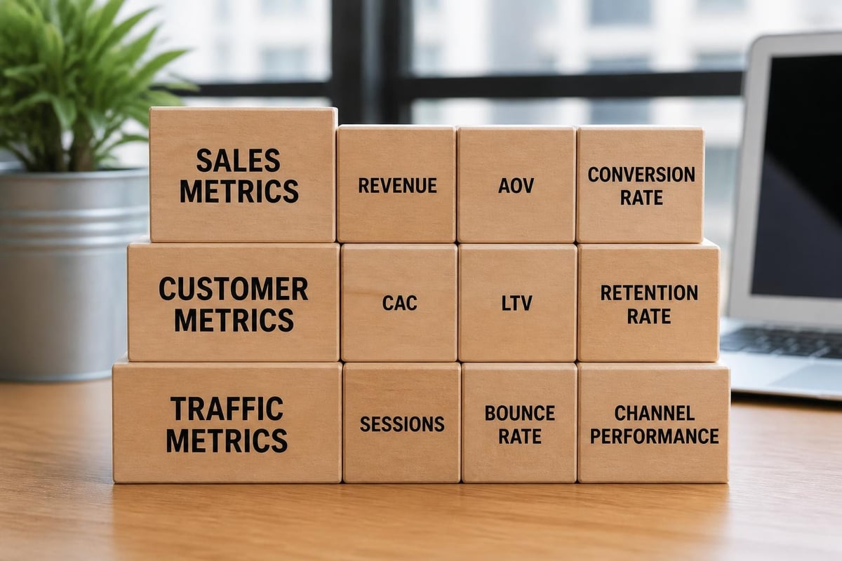 Key Shopify metrics hierarchy