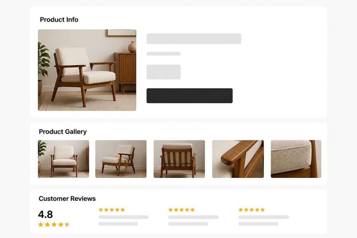 Shopify product page sections and blocks
