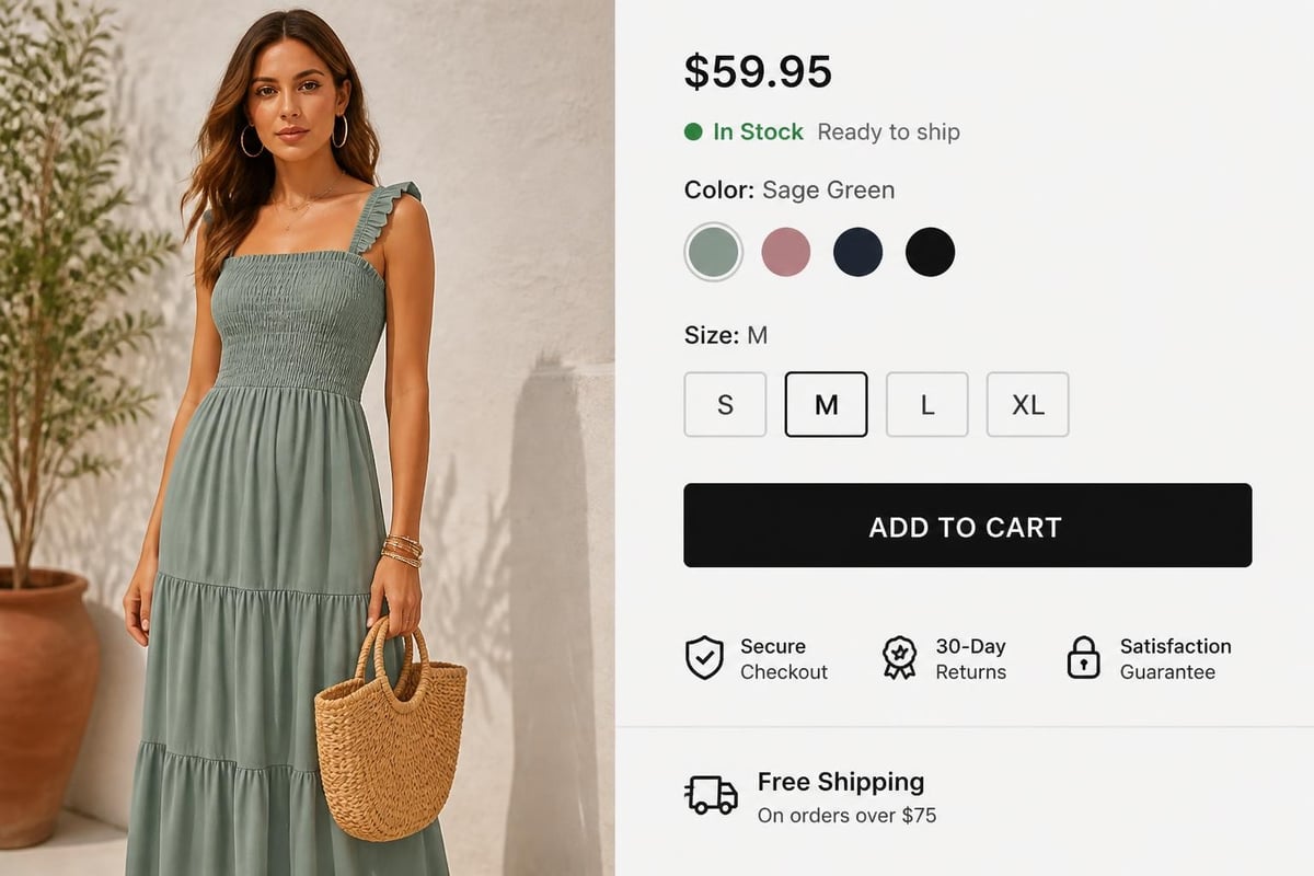 Product page conversion elements