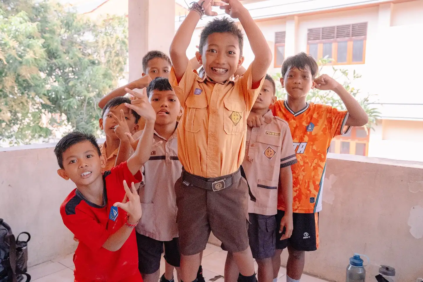 Students at SDN 5 Kuta during the OceanHero Goes to School session