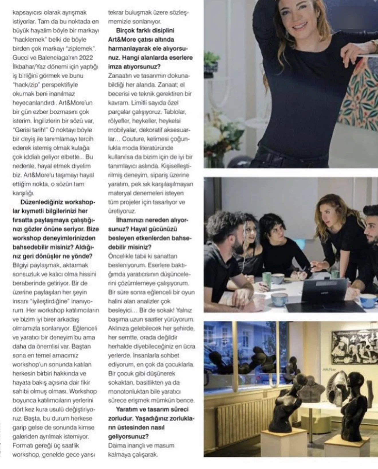 L’Officiel Türkiye söyleşisinin devamı, Art & More ekip fotoğrafları