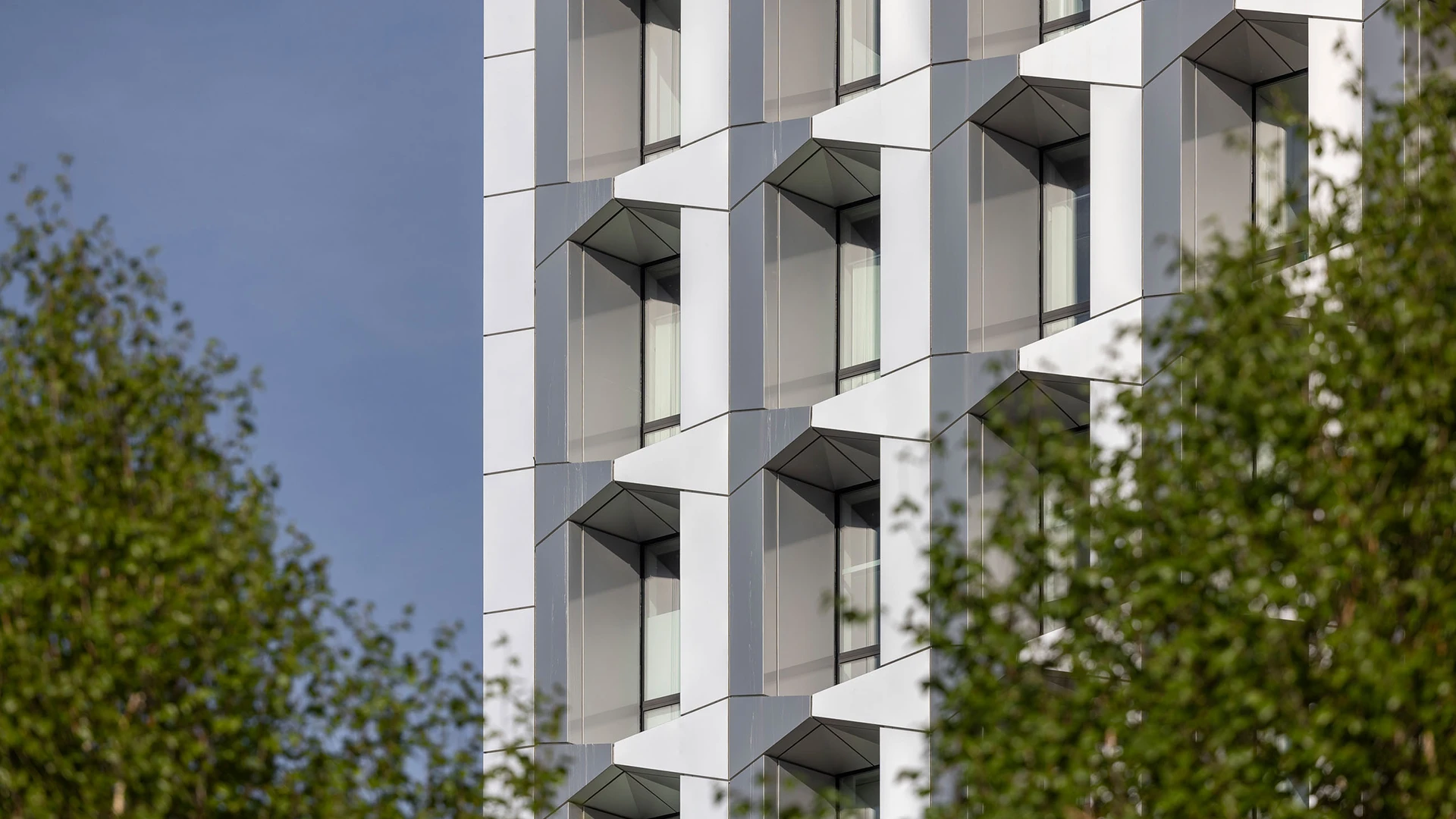 A structure featuring an anodised aluminium finish.