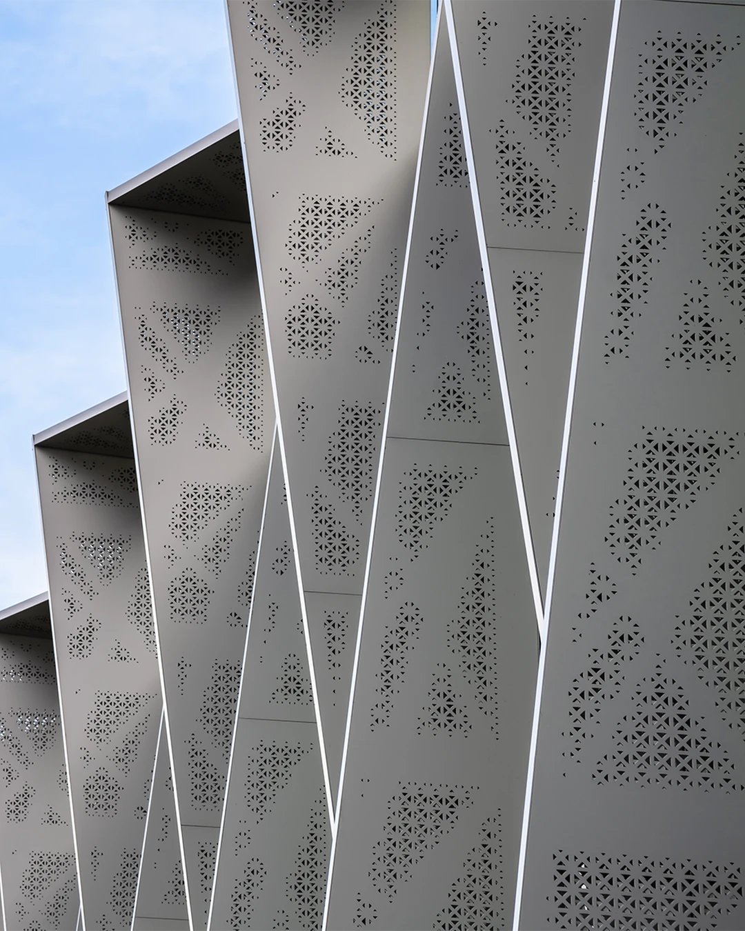 A structure featuring an anodised aluminium finish.