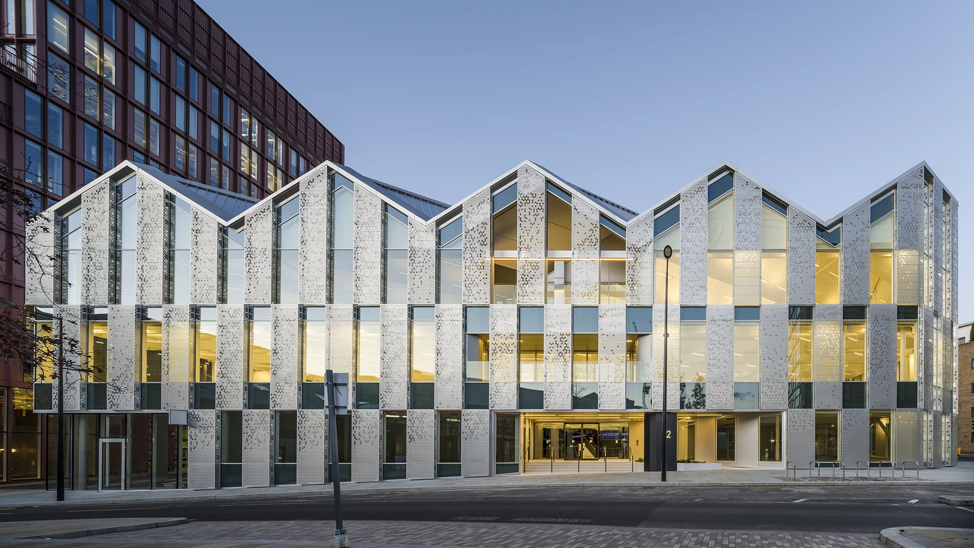 A structure featuring an anodised aluminium finish.