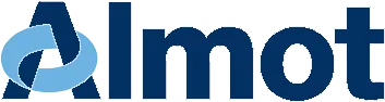 Logo Almot, azienda che produce motori per tende da sole e tapparelle, oltre a un'ampia gamma di accessori elettronici per la gestione dei motori e la domotica. Sede a Scorzè, in provincia di Venezia, Veneto.