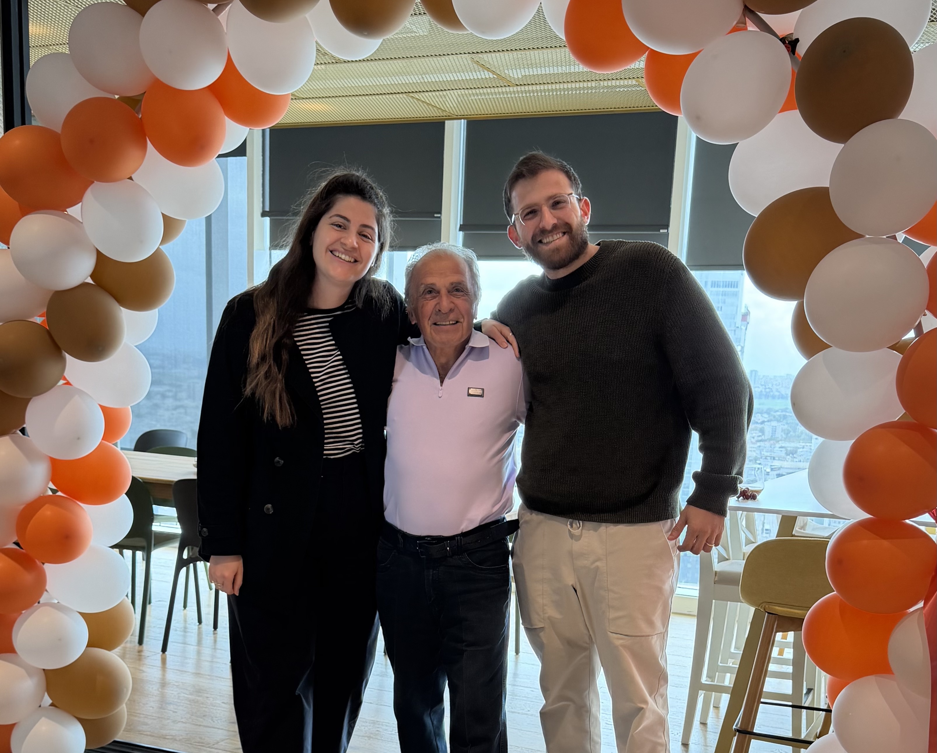 Alon, CTO of Rylo, and Rotem, Rylo's Operations Manger with a Rylo User
